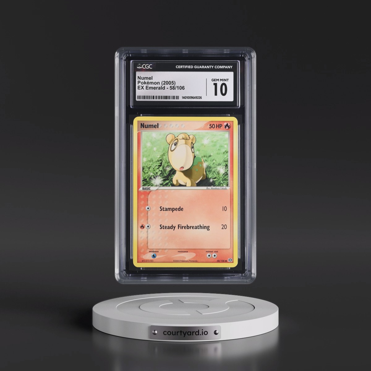 2005 EX Emerald #58/106 Numel (CGC 10 GEM MINT)