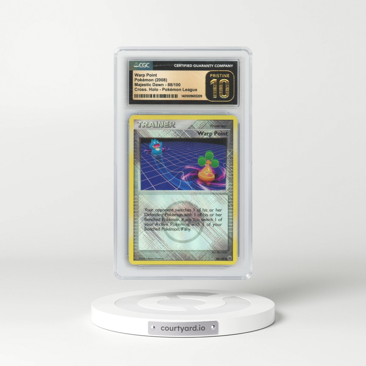 2008 Majestic Dawn #88/100 Warp Point - Crosshatch Holo (Cross. Holo) Pokémon League (CGC 10 PRISTINE)