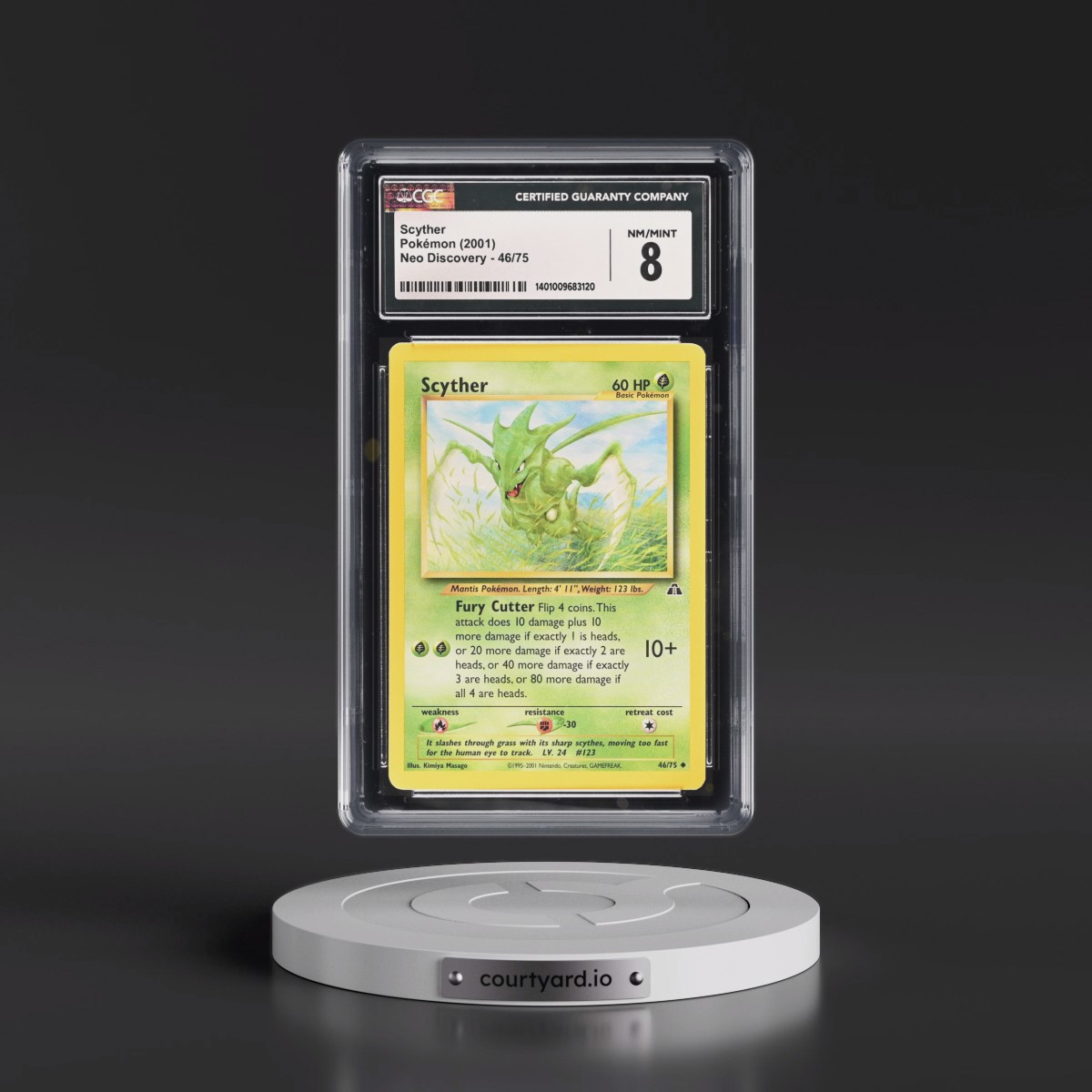 2001 Pokémon Neo Discovery #46 Scyther (CGC 8 NM-MT)