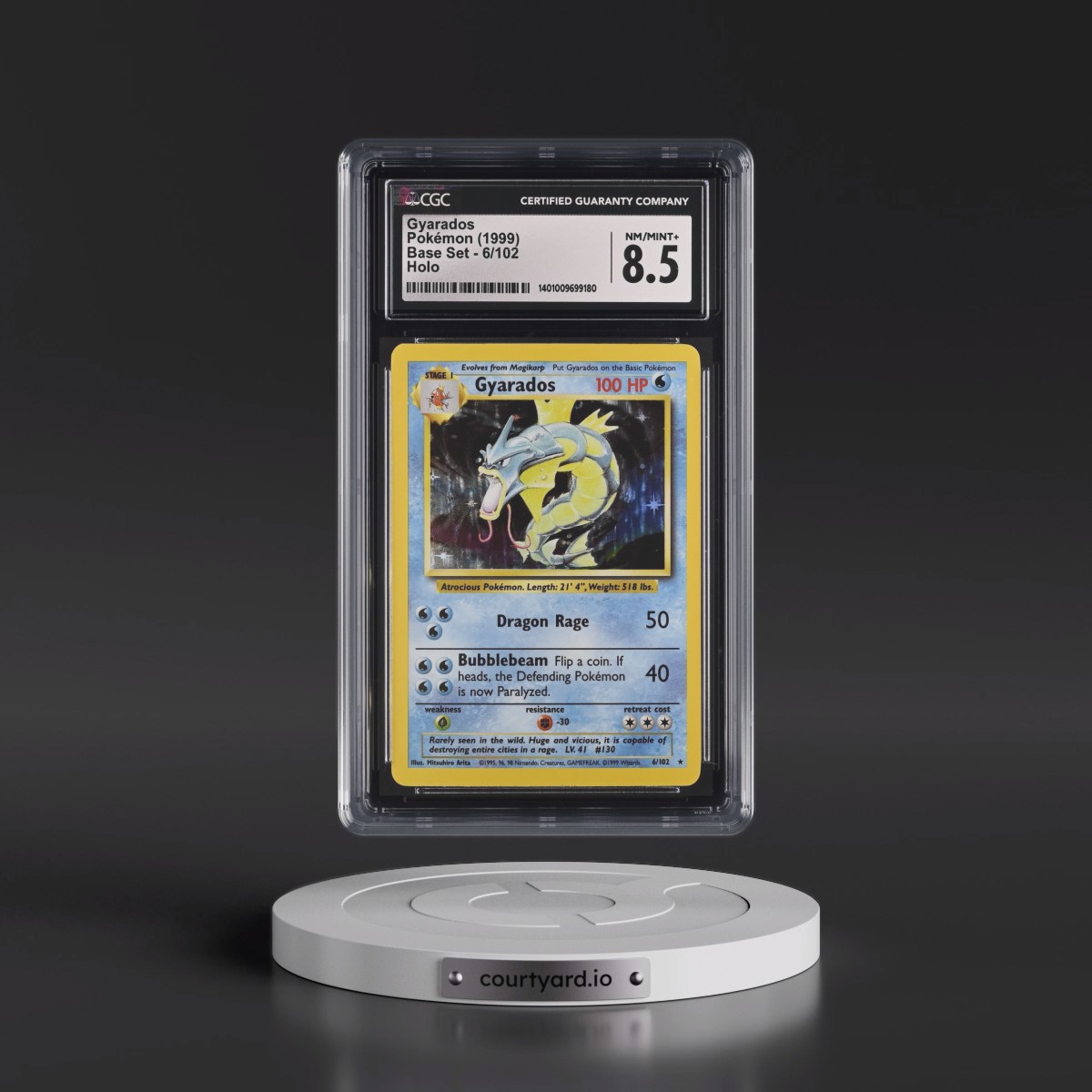1999 Base Set #6/102 Gyarados - Holo (CGC 8.5 NM-MT+)