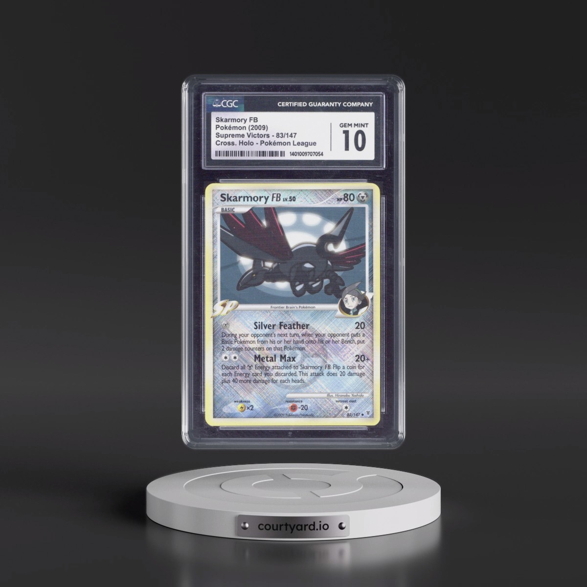 2009 Supreme Victors #83/147 Skarmory FB - Pokémon League (Crosshatch Holo) (CGC 10 GEM MINT)