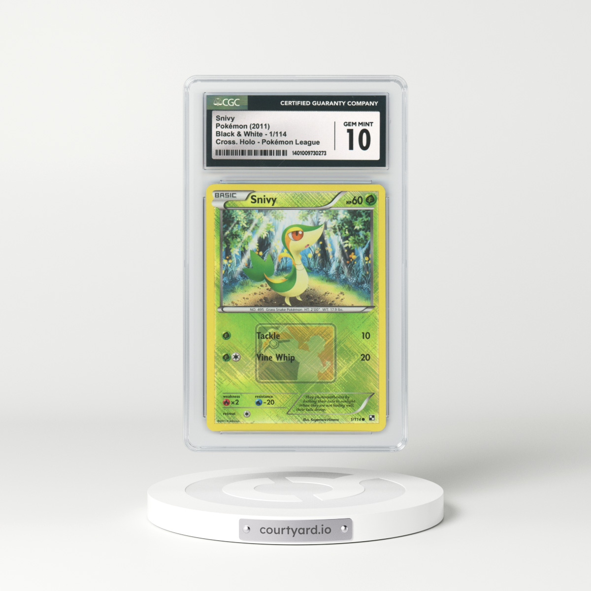 2011 Black & White #1 Snivy (CGC 10 GEM MINT)