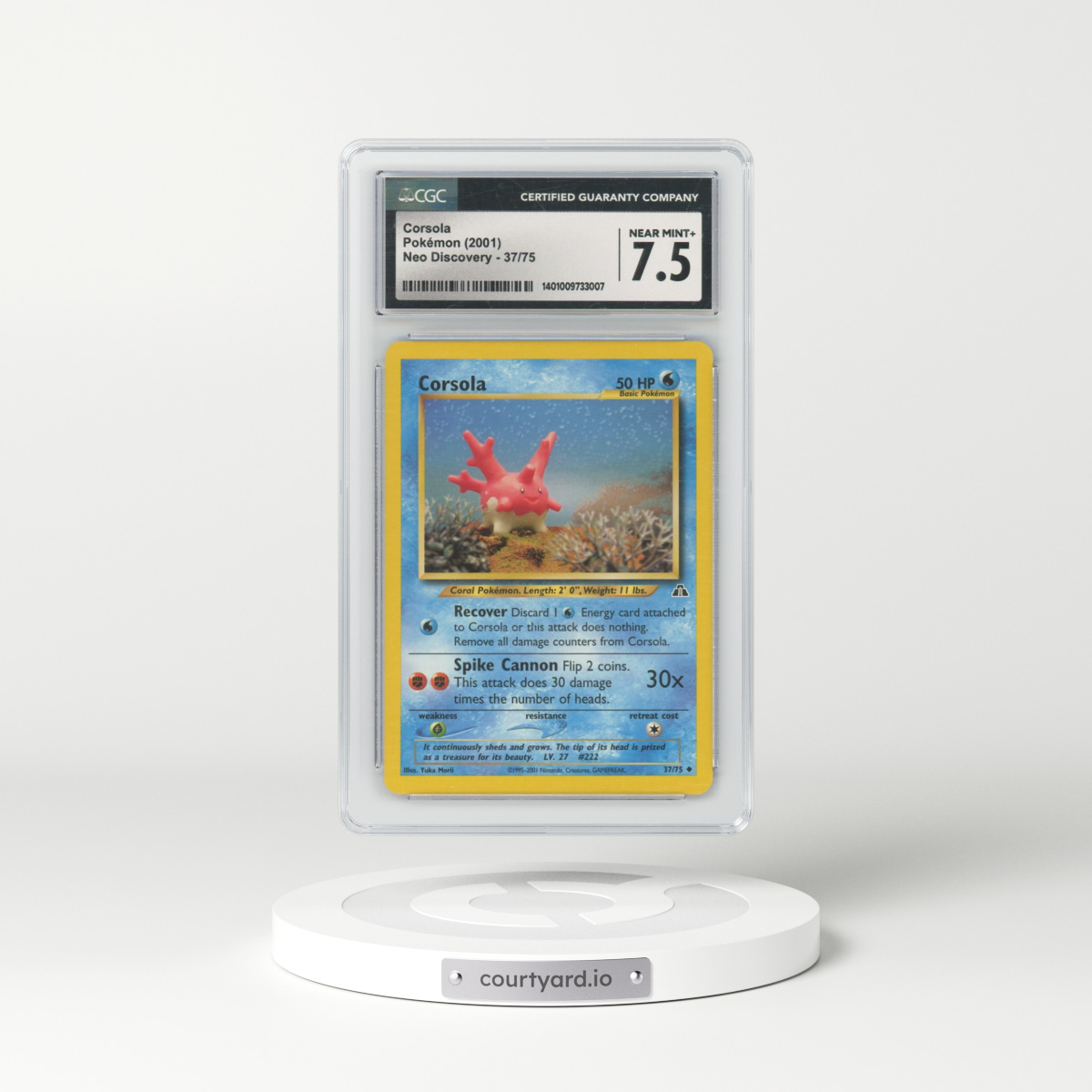 2001 Neo Discovery #37 Corsola (CGC 7.5 NM+)