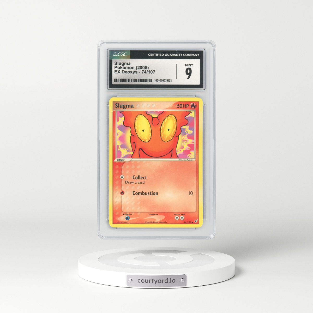 2005 EX Deoxys #74 Slugma (CGC 9 MINT)