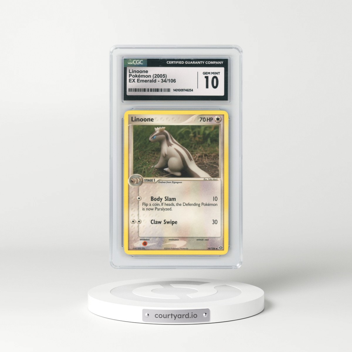 2005 EX Emerald #34/106 Linoone (CGC 10 GEM MINT)