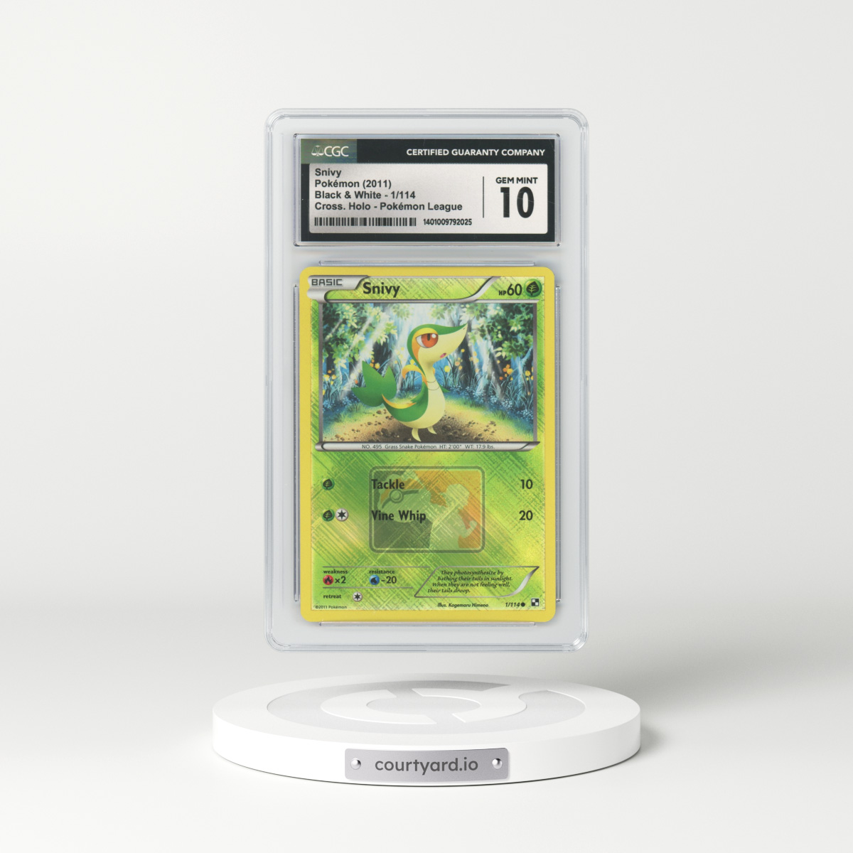 2011 Black & White #1 Snivy - Holo (CGC 10 GEM MINT)