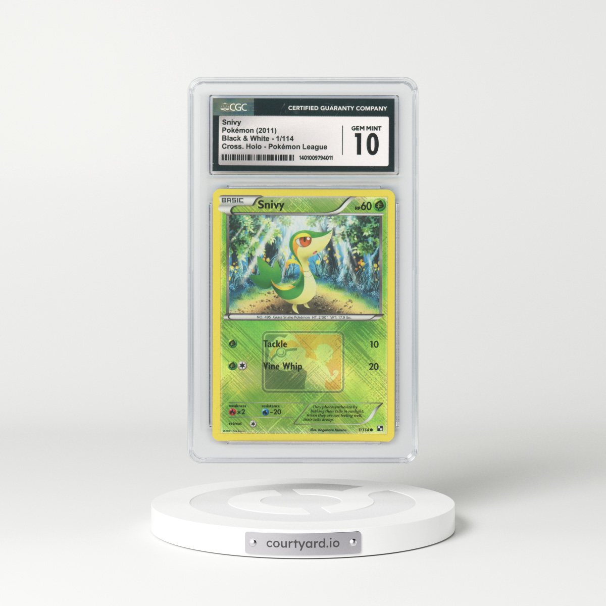 2011 Black & White #1 Snivy - Holo (CGC 10 GEM MINT)