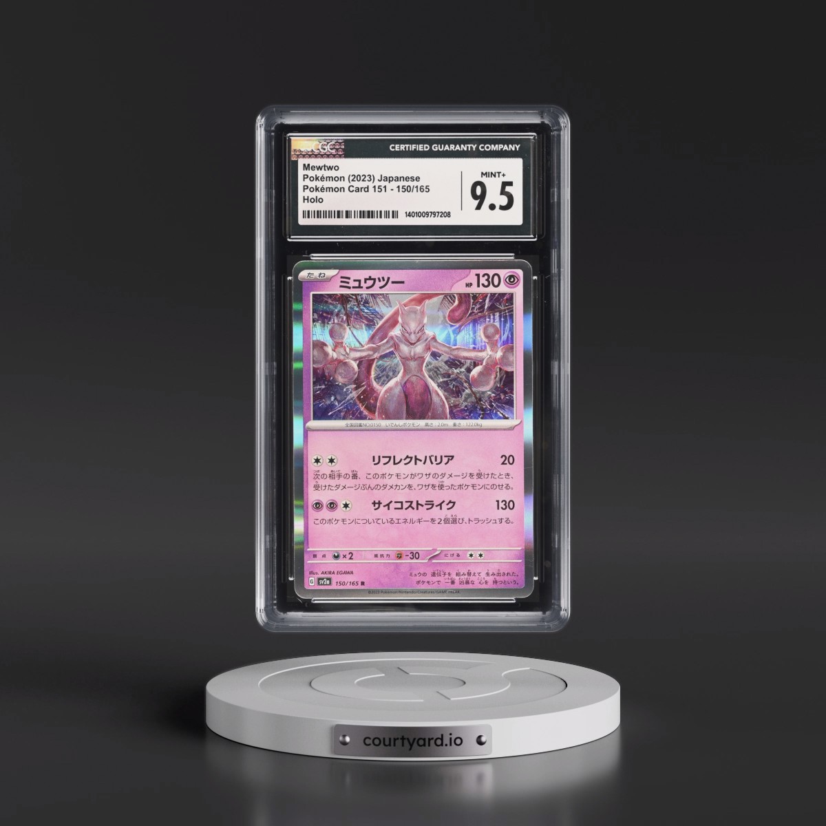 2023 Pokémon Card 151 #150/165 Mewtwo - Holo (CGC 9.5 MINT+)