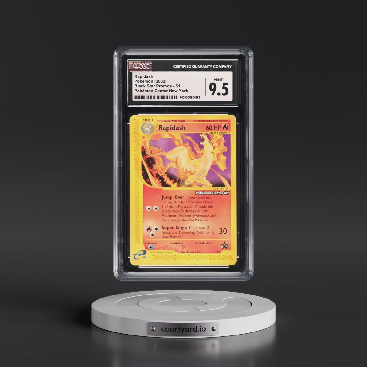 1999 Black Star Promos #51 Rapidash - Pokémon Center New York (CGC 9.5 MINT+)