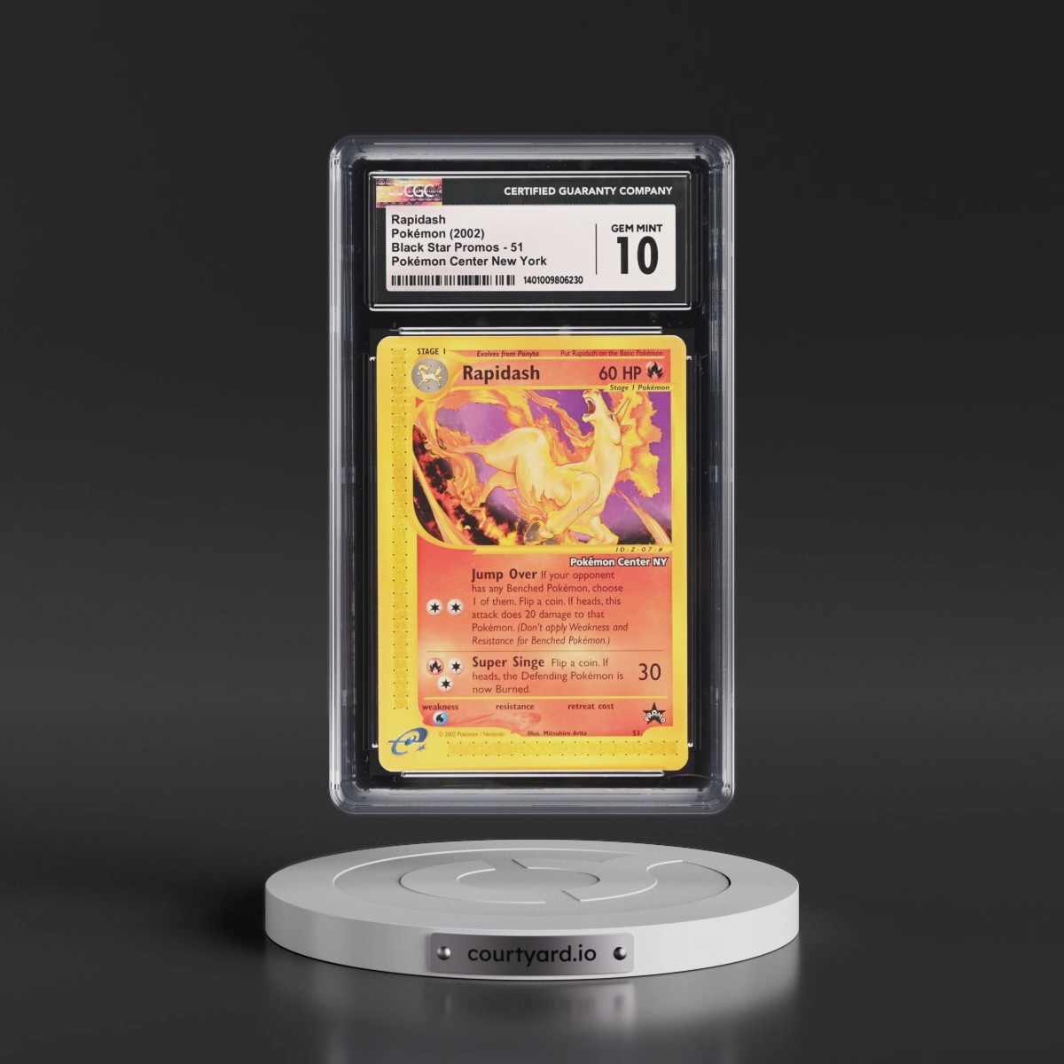 1999 Black Star Promos #51 Rapidash - Pokémon Center New York (CGC 10 GEM MINT)