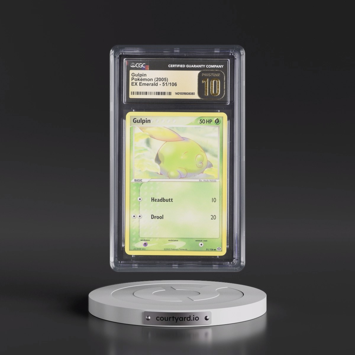 2005 EX Emerald #51/106 Gulpin (CGC 10 PRISTINE)