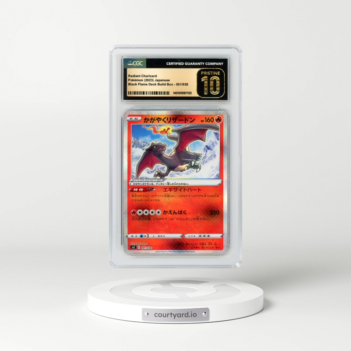 2023 Pokémon Svf-Ruler of the Black Flame Deck Build Box #001 Radiant Charizard - Holo (CGC 10 PRISTINE)