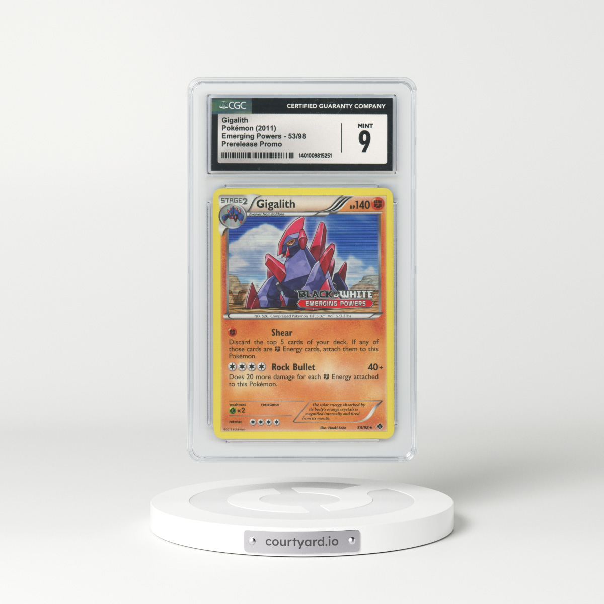 2011 Emerging Powers #53 Gigalith - Prerelease Promo (CGC 9 MINT)