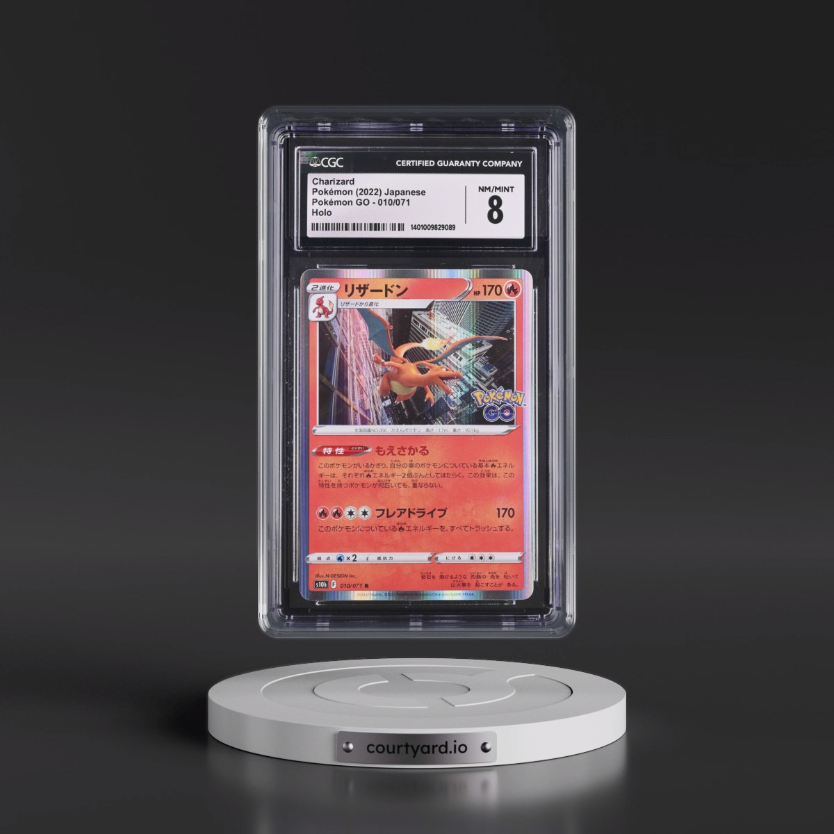 2022 Pokémon GO #010/071 Charizard - Holo (CGC 8 NM-MT)