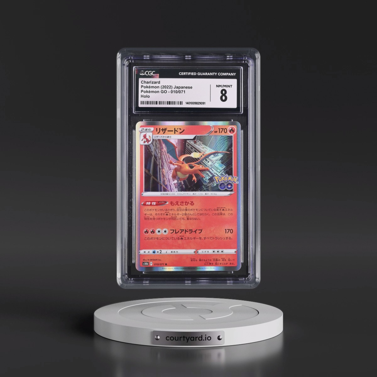 2022 Pokémon GO #010/071 Charizard - Holo (CGC 8 NM-MT)