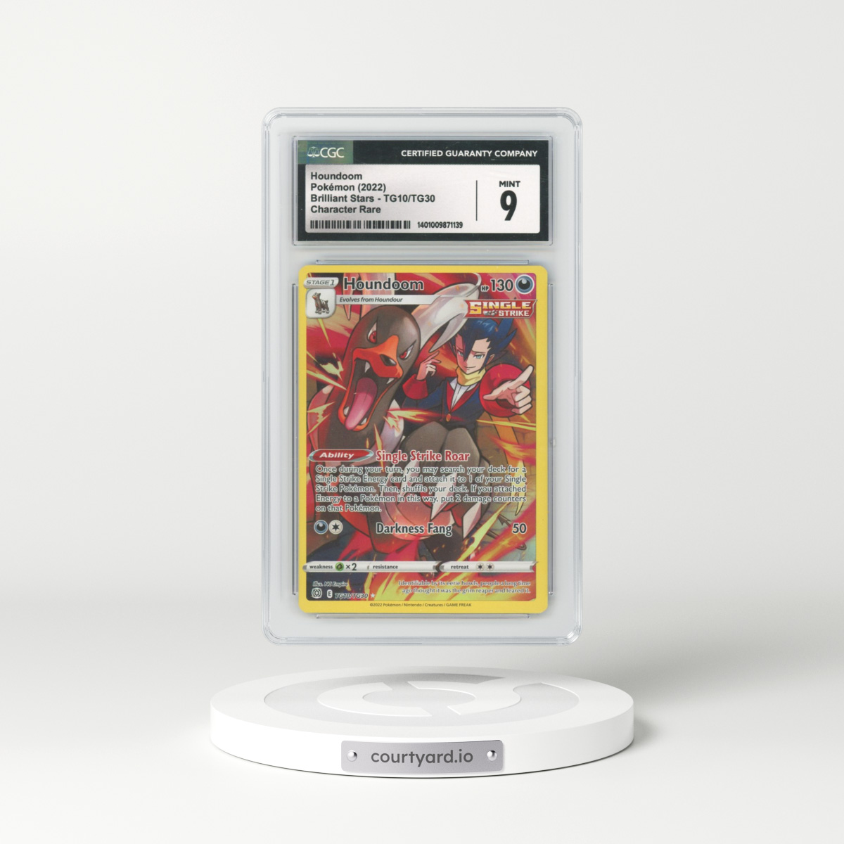 2022 Brilliant Stars #TG10/TG30 Houndoom - Character Rare (CGC 9 MINT)