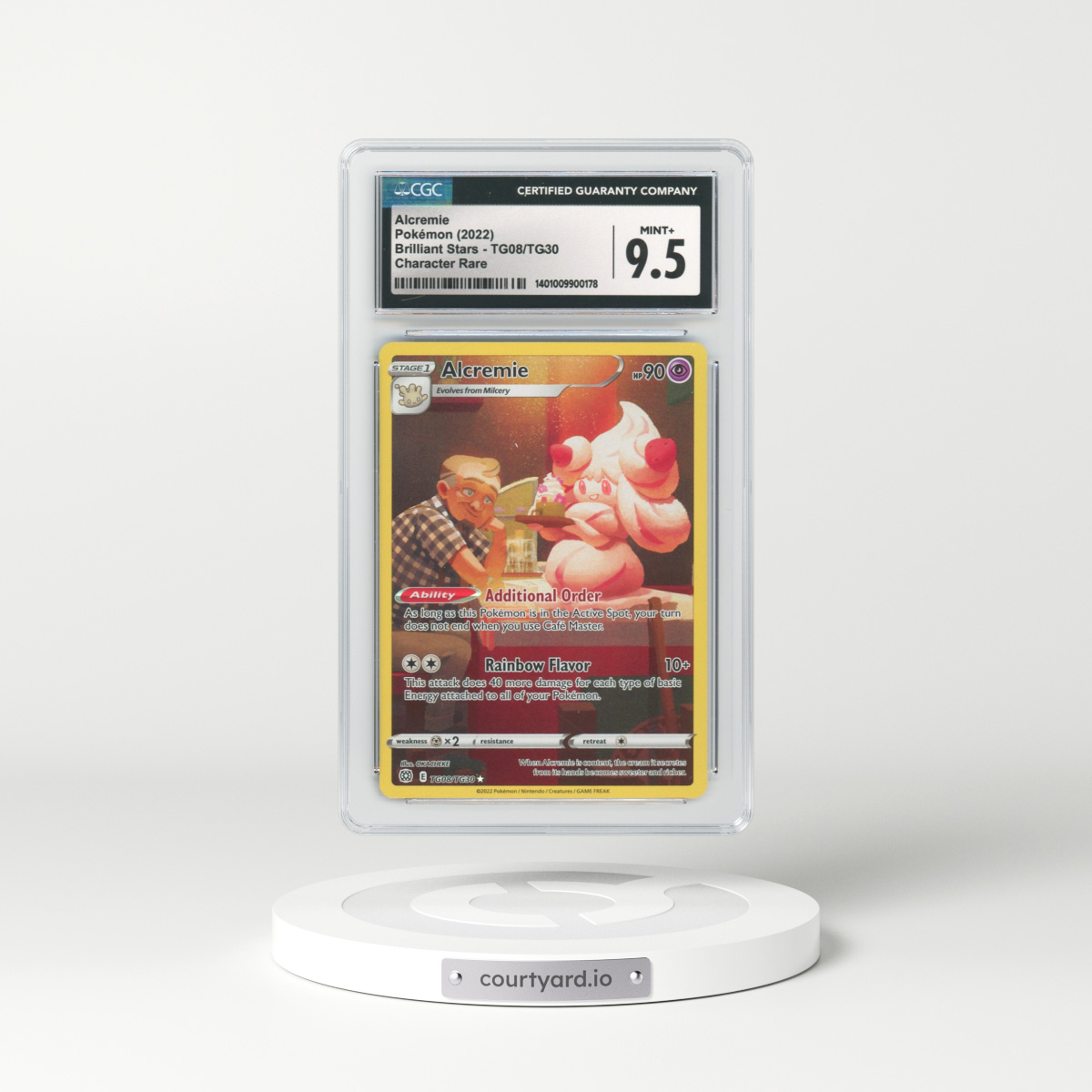 2022 Brilliant Stars #TG08 Alcremie - Full Art Holo Character Rare (CGC 9.5 MINT+)