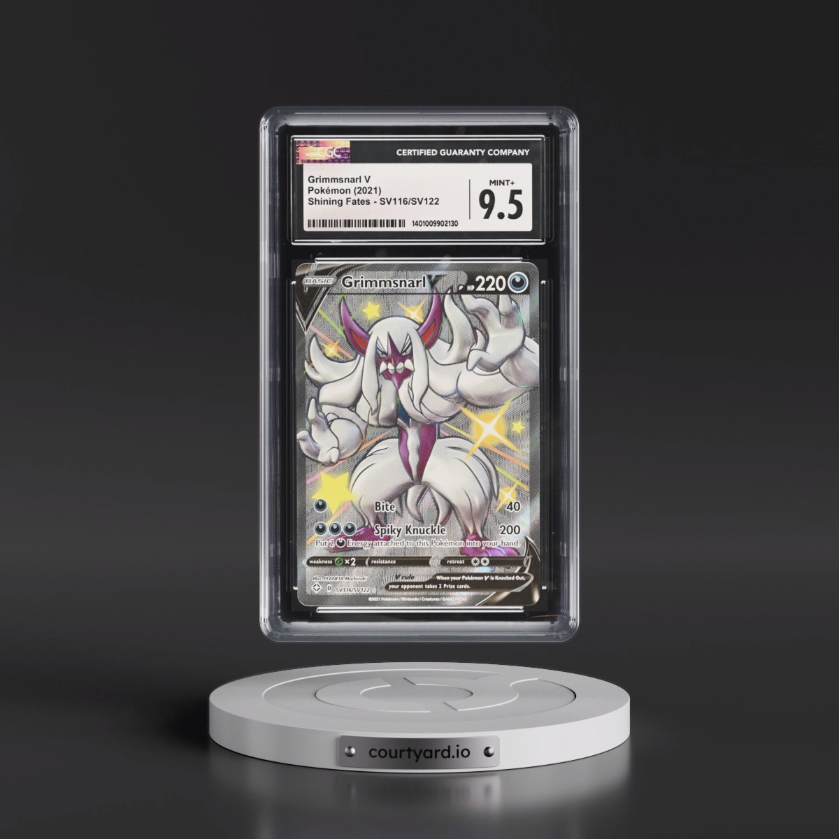 2021 Shining Fates Grimmsnarl V - Shiny Vault Holo #SV116/SV122 CGC 9.5