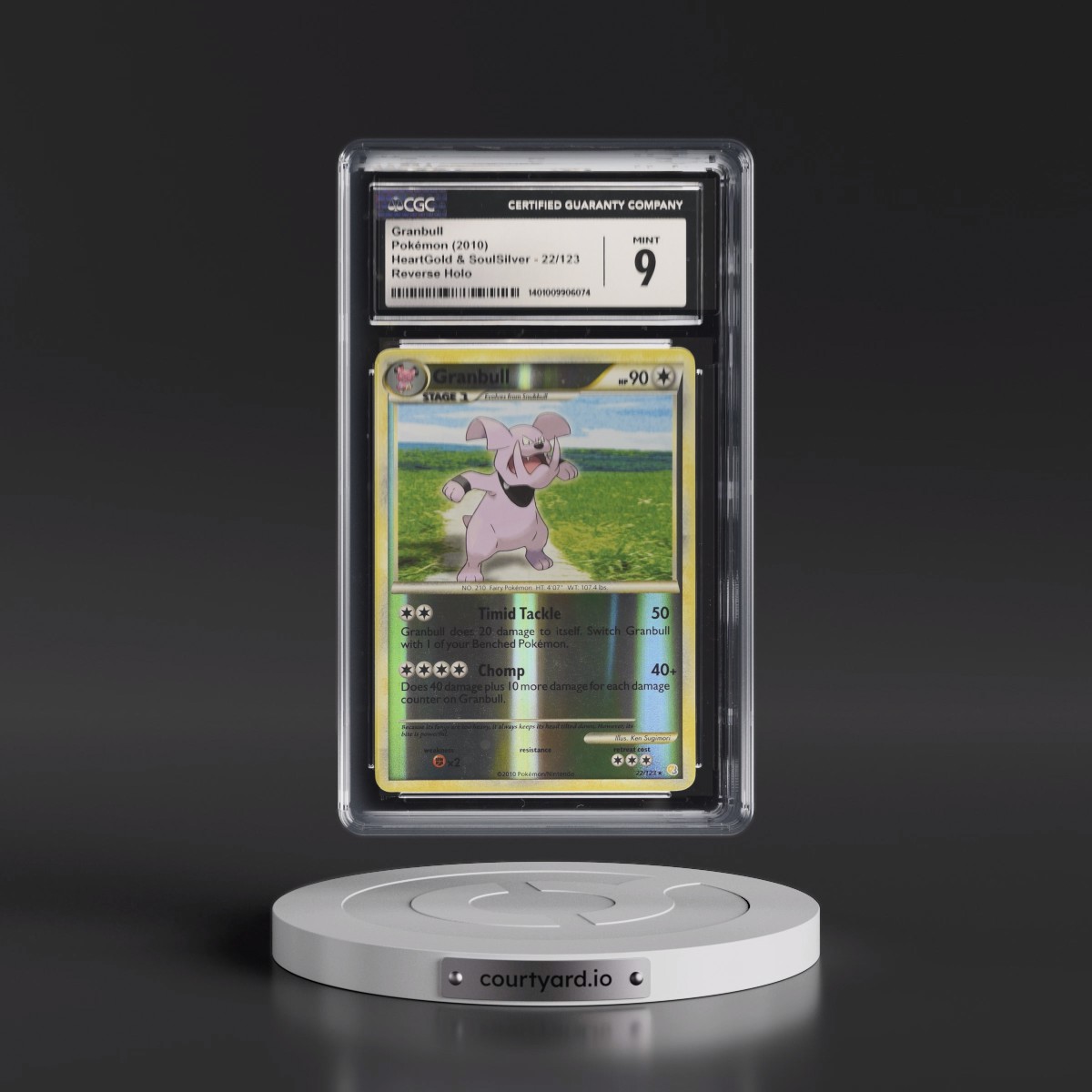 2010 HeartGold & SoulSilver #22/123 Granbull - Reverse Holo (CGC 9 MINT)