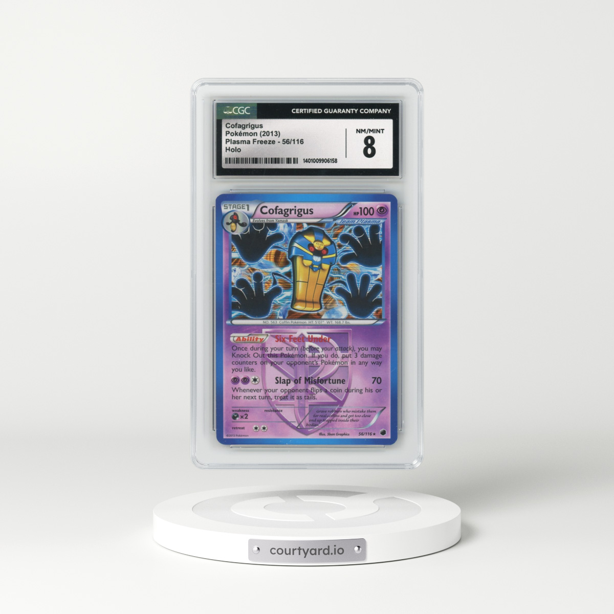 2013 Plasma Freeze #56/116 Cofagrigus - Holo (CGC 8 NM-MT)