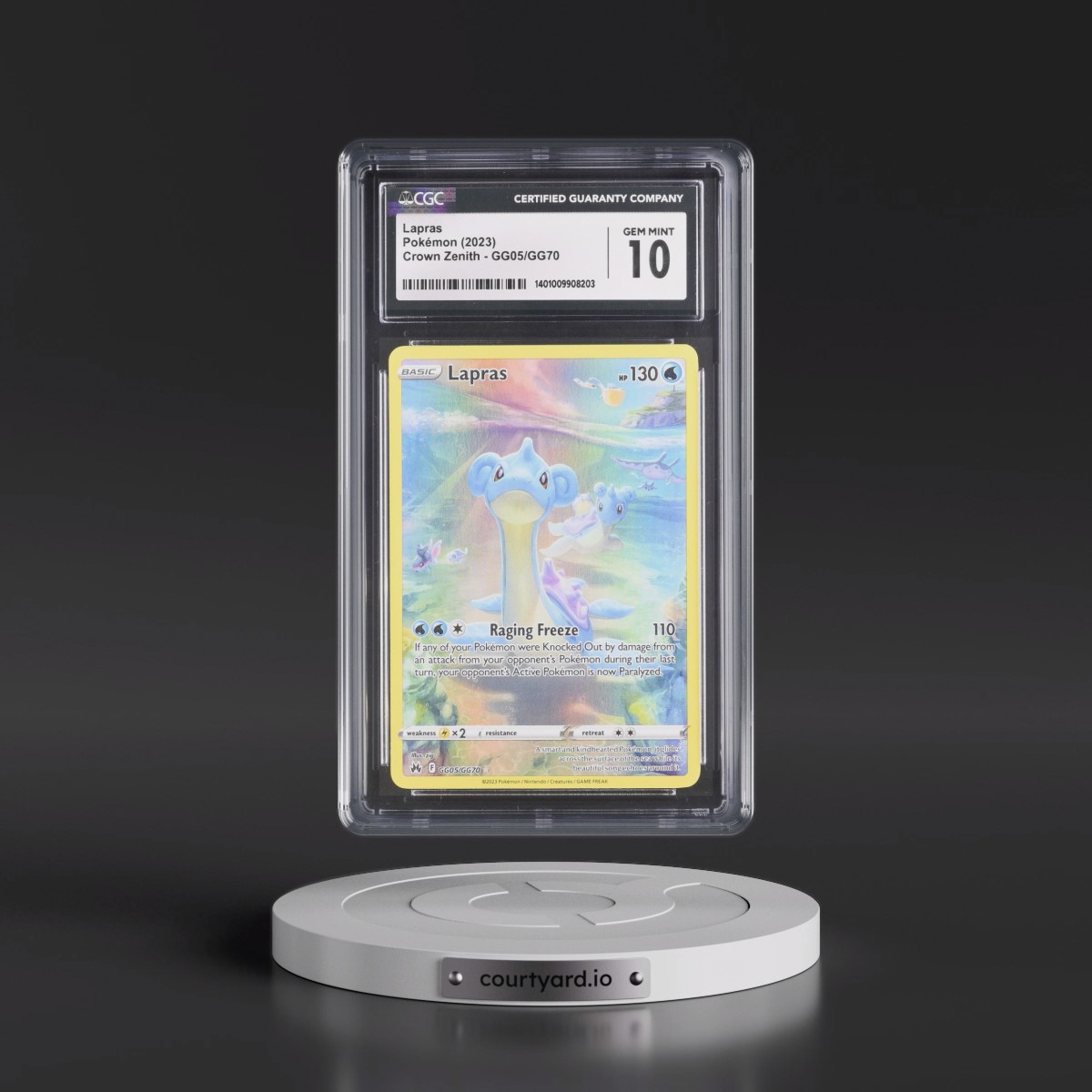 2023 Crown Zenith #GG05/GG70 Lapras - Galarian Gallery Holo (CGC 10 GEM MINT)