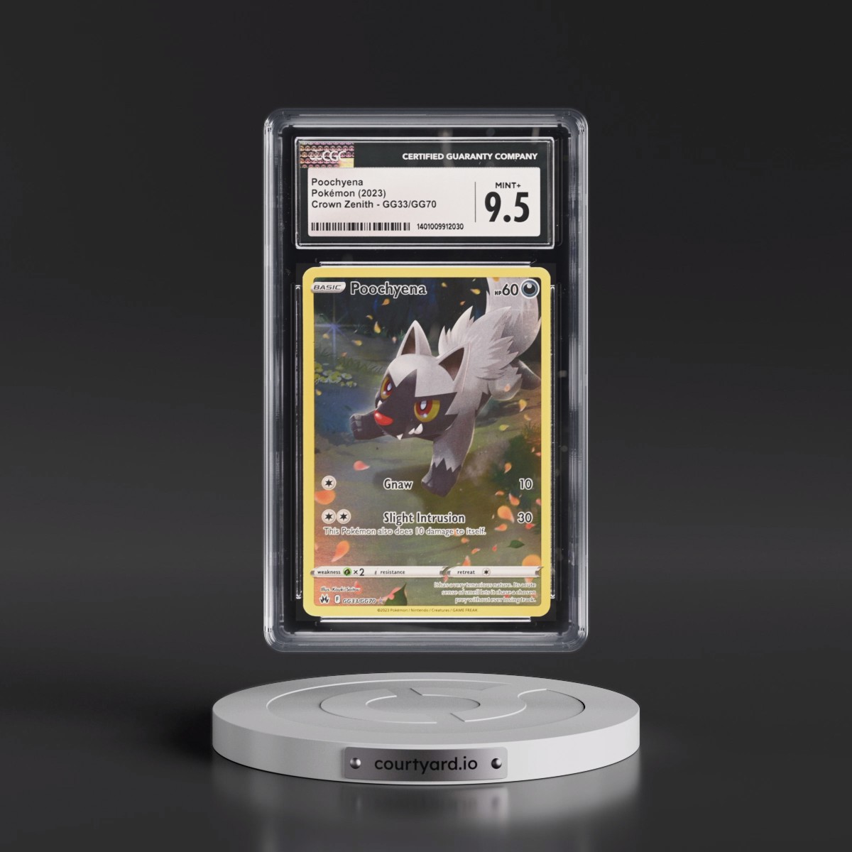 2023 Crown Zenith #GG33/GG70 Poochyena - Galarian Gallery Holo (CGC 9.5 MINT+)