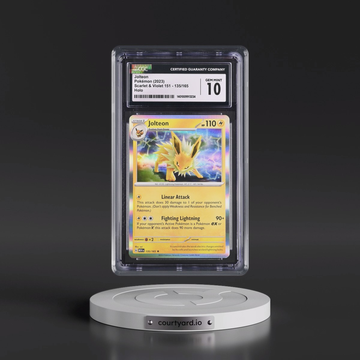 2023 Scarlet & Violet 151 - MEW EN #135/165 Jolteon - Holo (CGC 10 GEM MINT)