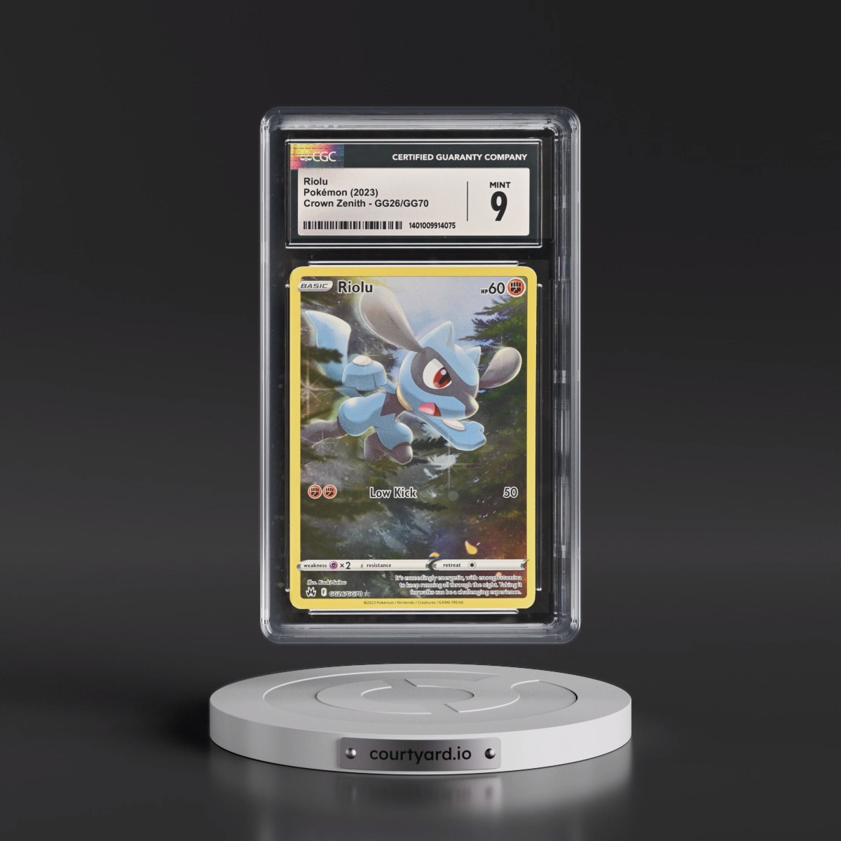 2023 Crown Zenith #GG26/GG70 Riolu - Galarian Gallery Holo (CGC 9 MINT)