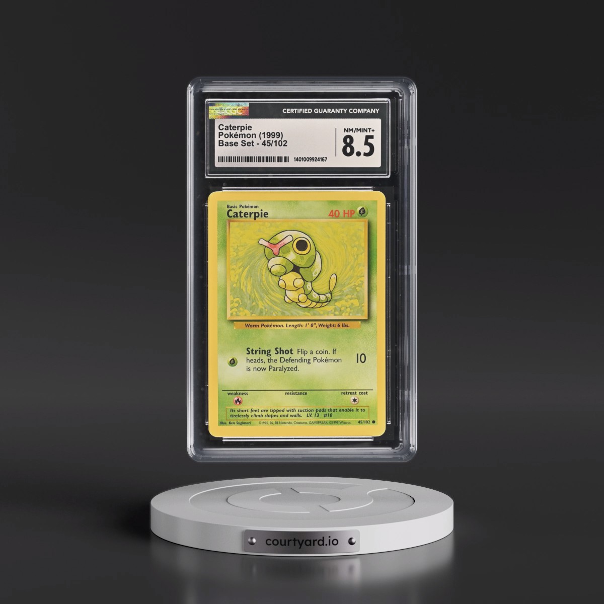 1999 Base Set #45/102 Caterpie (CGC 8.5 NM-MT+)