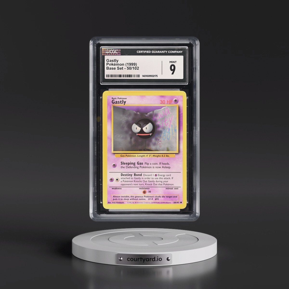 1999 Base Set #50/102 Gastly (CGC 9 MINT)