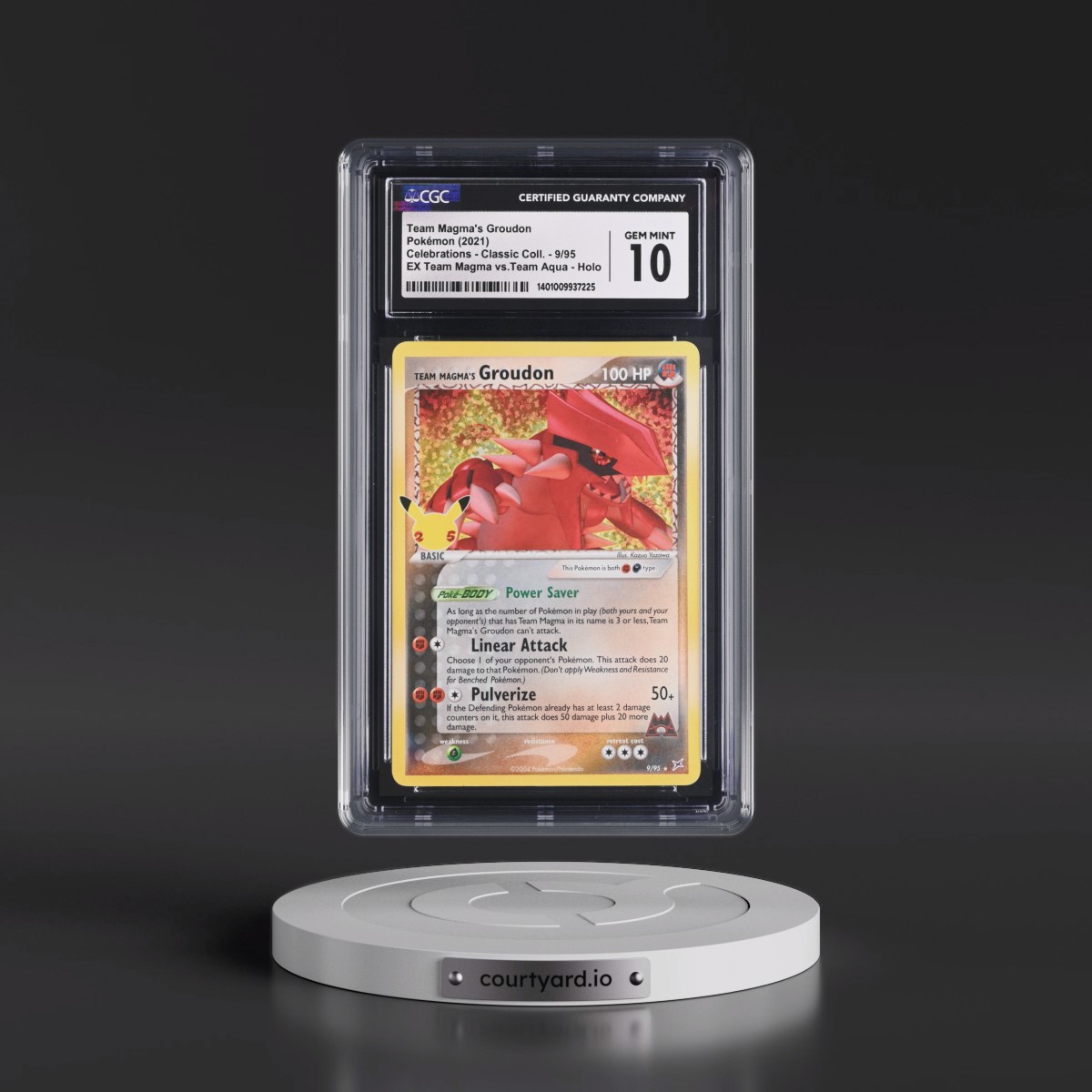 2021 Celebrations - Classic Collection #9/95 Team Magma's Groudon - EX Team Magma vs.Team Aqua Holo (CGC 10 GEM MINT)