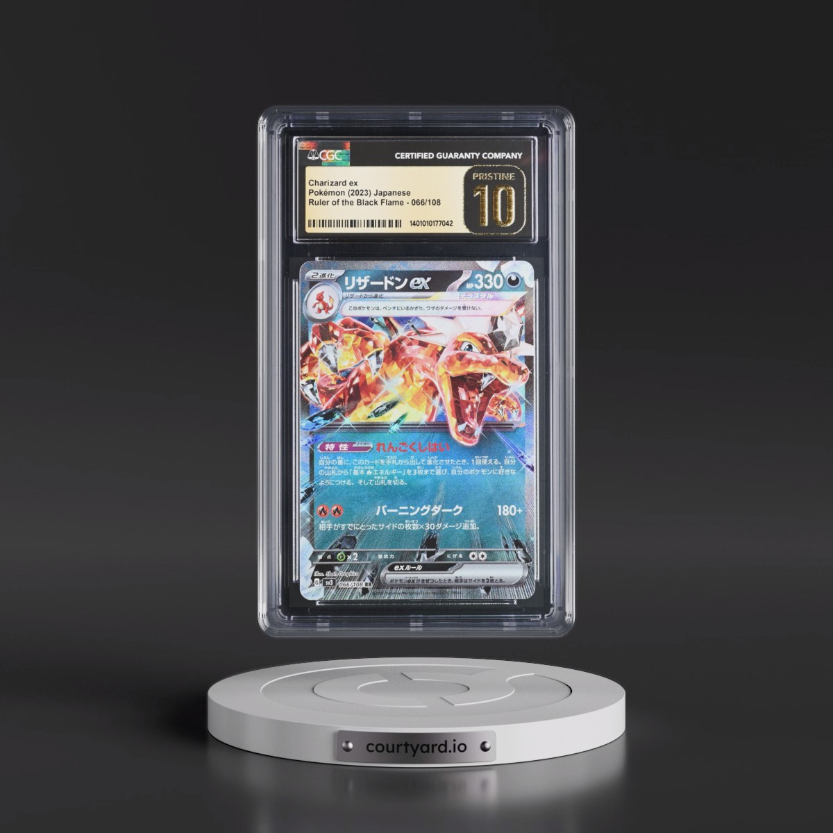 2023 Ruler of the Black Flame #066/108 Charizard ex - Holo (CGC 10 PRISTINE)