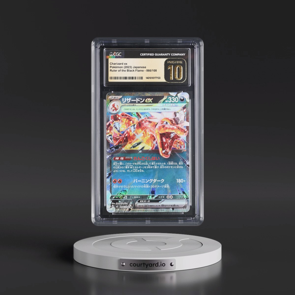 2023 Ruler of the Black Flame #066/108 Charizard ex - Holo (CGC 10 PRISTINE)