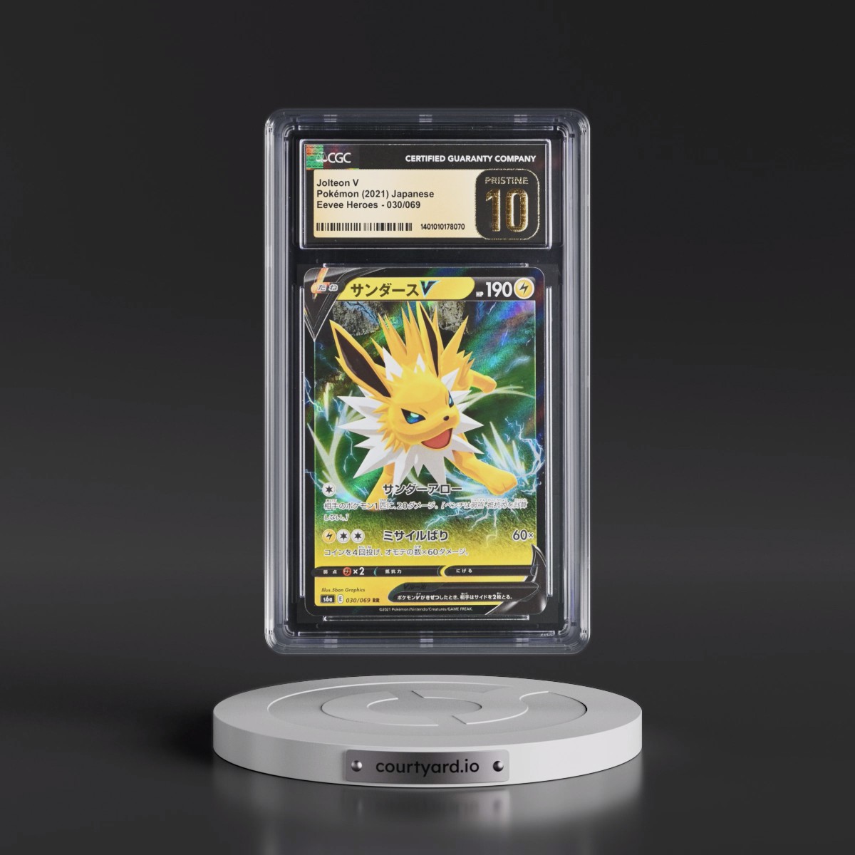 2021 Eevee Heroes #030/069 Jolteon V - Holo (CGC 10 PRISTINE)