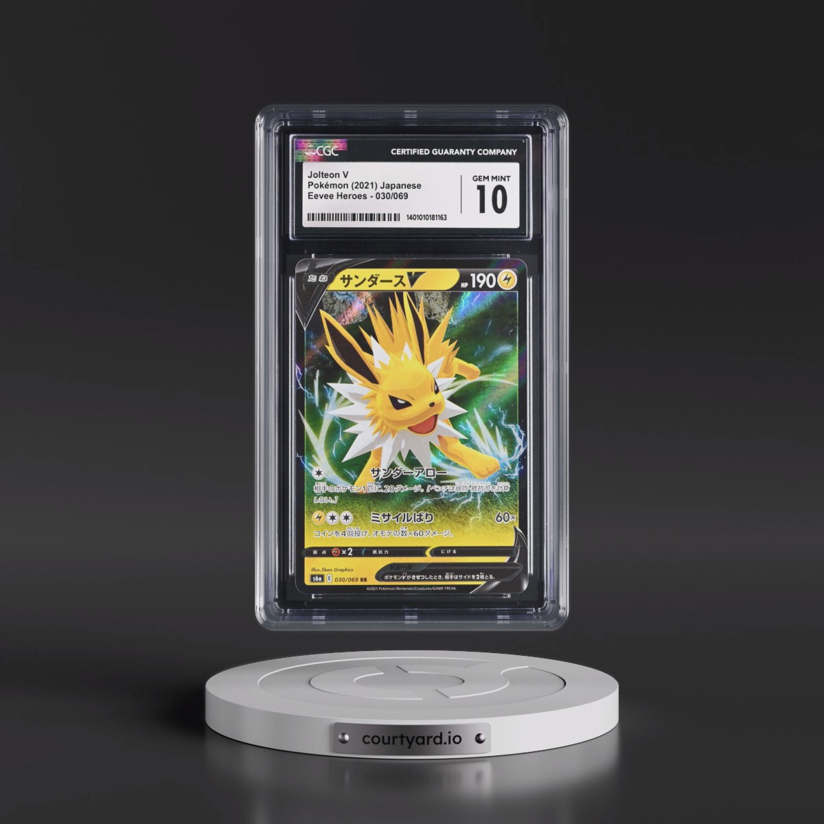 2021 Eevee Heroes #030/069 Jolteon V - Holo (CGC 10 GEM MINT)
