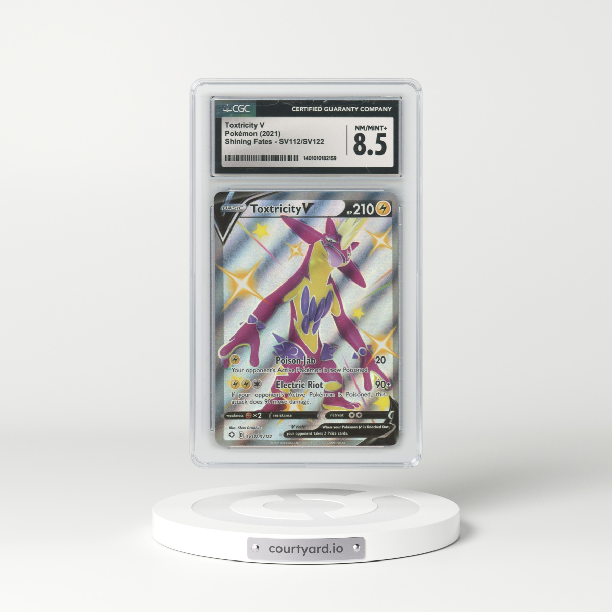 2021 Shining Fates #SV112 Toxtricity V - Holo (CGC 8.5 NM-MT+)