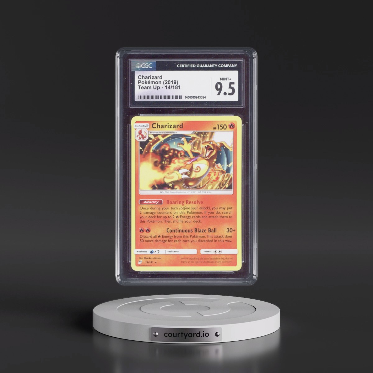2019 Team Up #14/181 Charizard (CGC 9.5 MINT+)