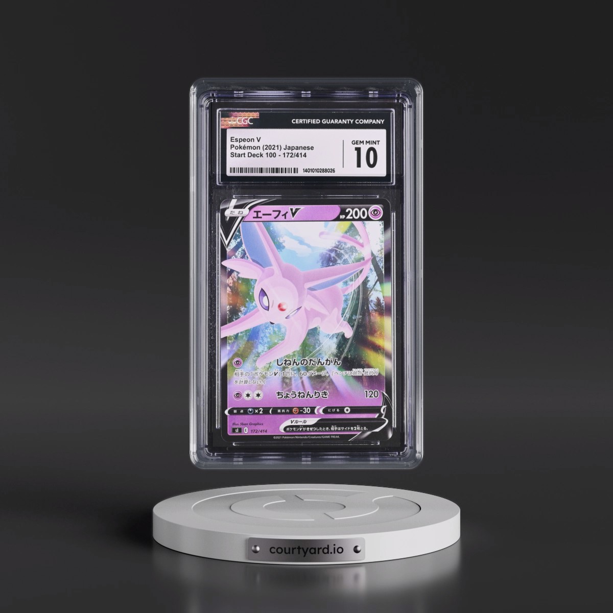 2021 Start Deck 100 #172/414 Espeon V - Non-Holo (CGC 10 GEM MINT)