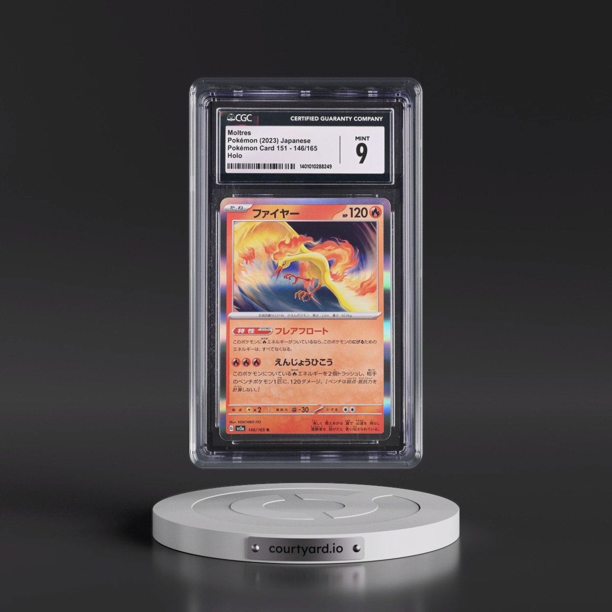 2023 Pokémon Card 151 #146/165 Moltres - Holo (CGC 9 MINT)