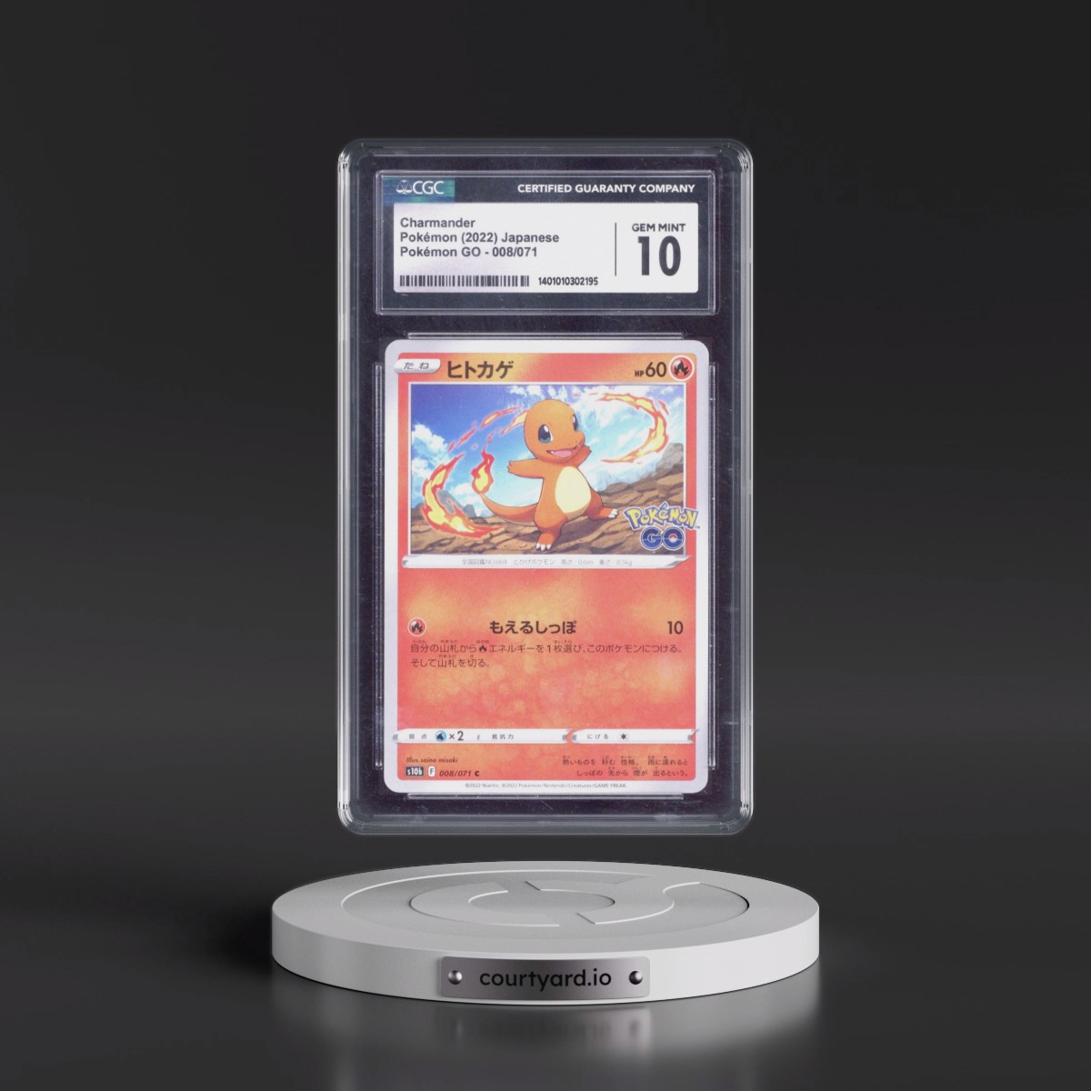 2022 Pokémon GO #008/071 Charmander (CGC 10 GEM MINT)