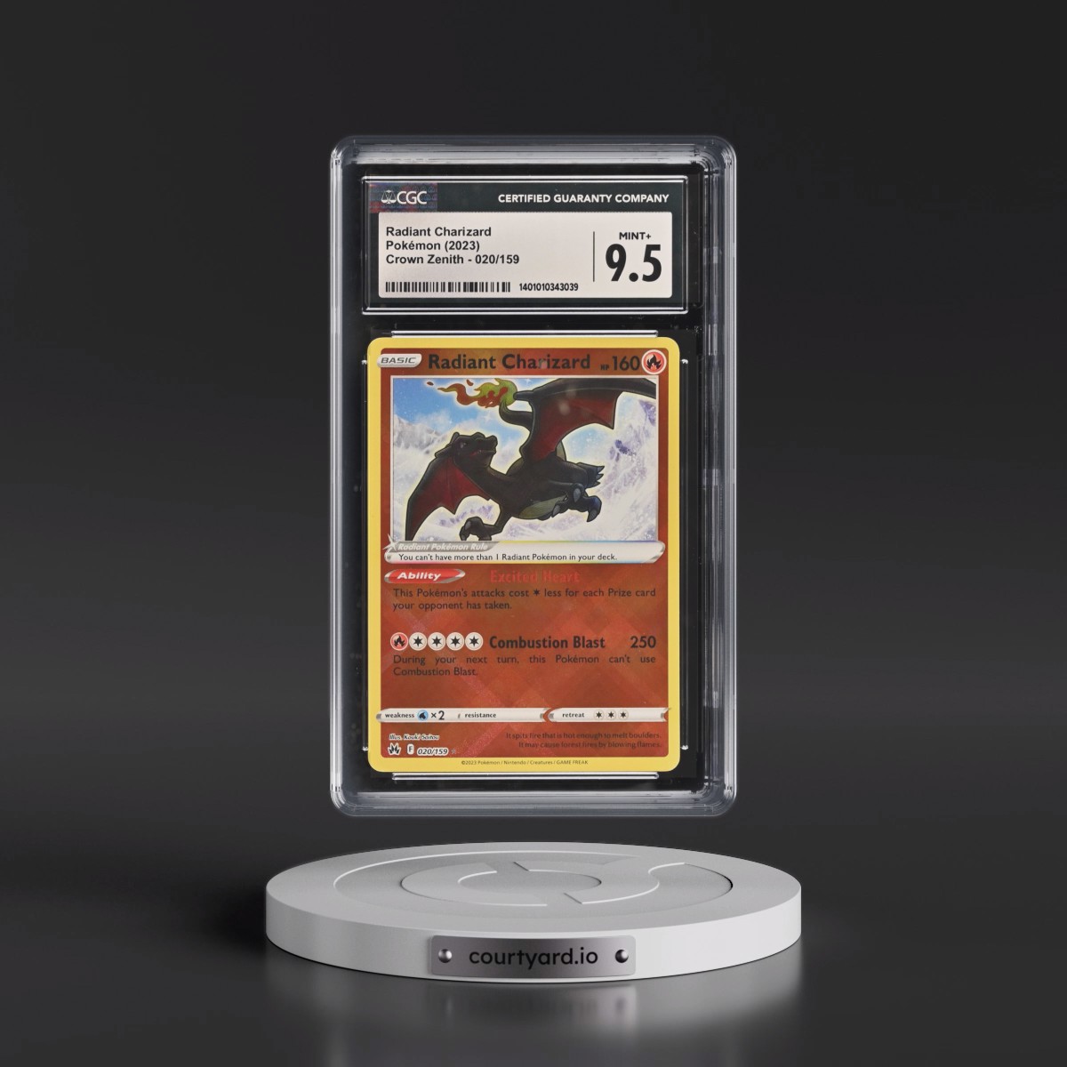 2023 Crown Zenith Radiant Charizard - Holo #020/159 CGC 9.5
