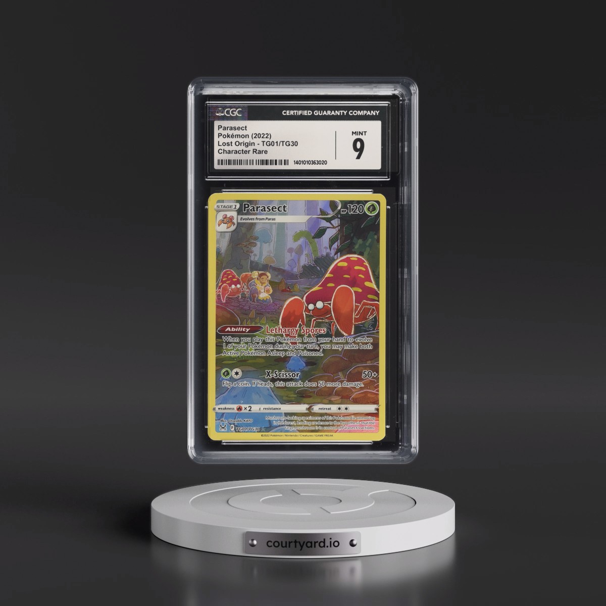 2022 Lost Origin #TG01/TG30 Parasect - Trainer Gallery Holo (CGC 9 MINT)