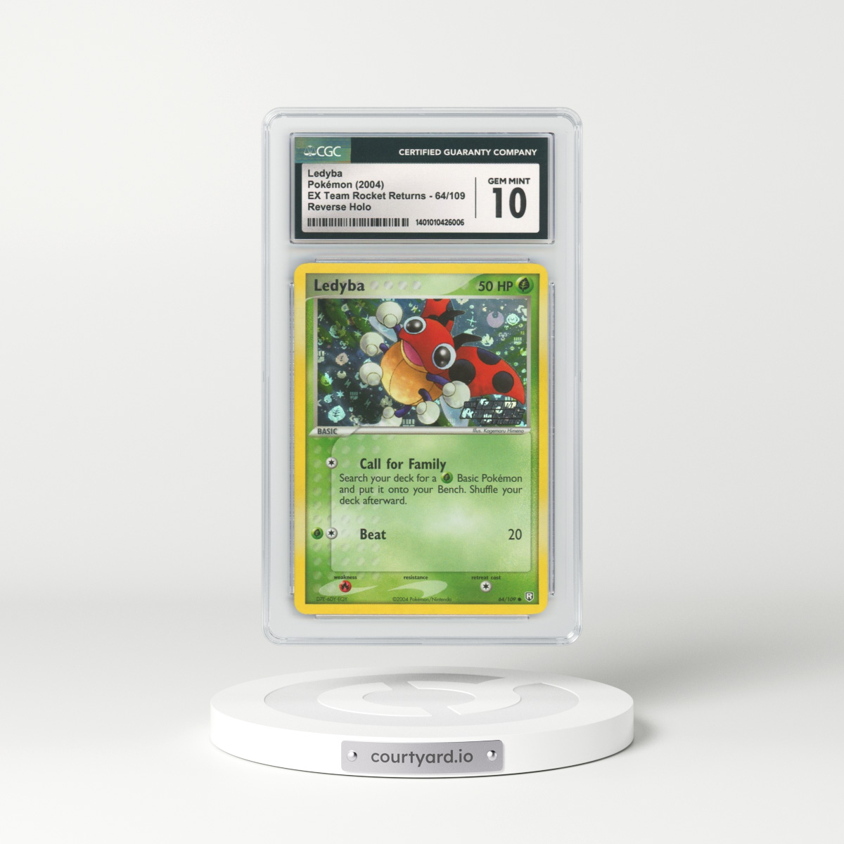 2004 EX Team Rocket Returns #64 Ledyba - Holo (CGC 10 GEM MINT)