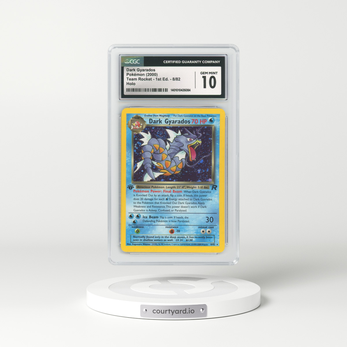 2000 Team Rocket #8 Dark Gyarados - 1st Edition Holo (CGC 10 GEM MINT)