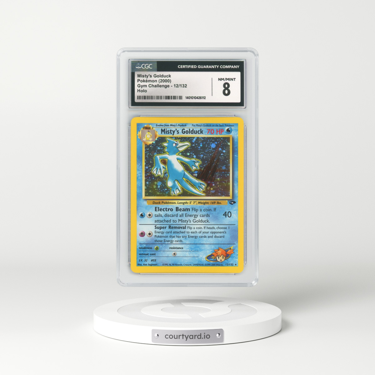 2000 Gym Challenge #12 Misty's Golduck - Holo (CGC 8 NM-MT)