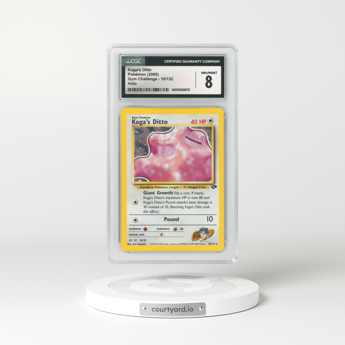2000 Gym Challenge #10 Koga's Ditto - Holo (CGC 8 NM-MT)
