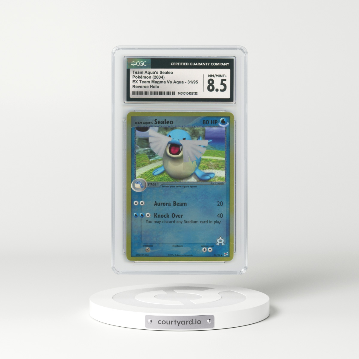 2004 EX Team Magma Vs Team Aqua #31 Team Aqua's Sealeo - Holo (CGC 8.5 NM-MT+)