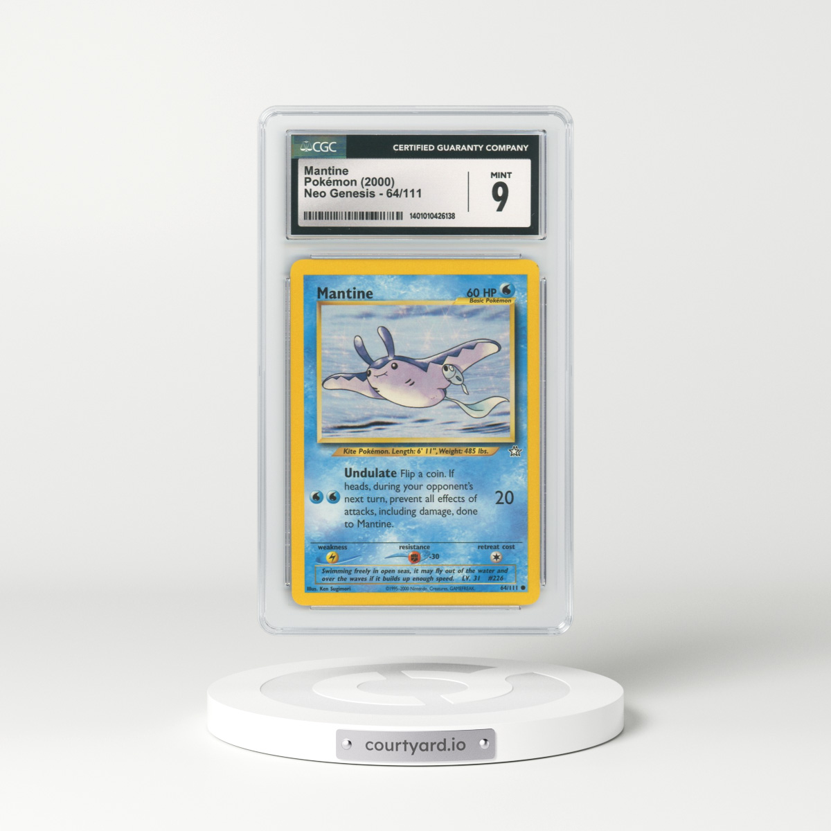 2000 Neo Genesis #64 Mantine (CGC 9 MINT)