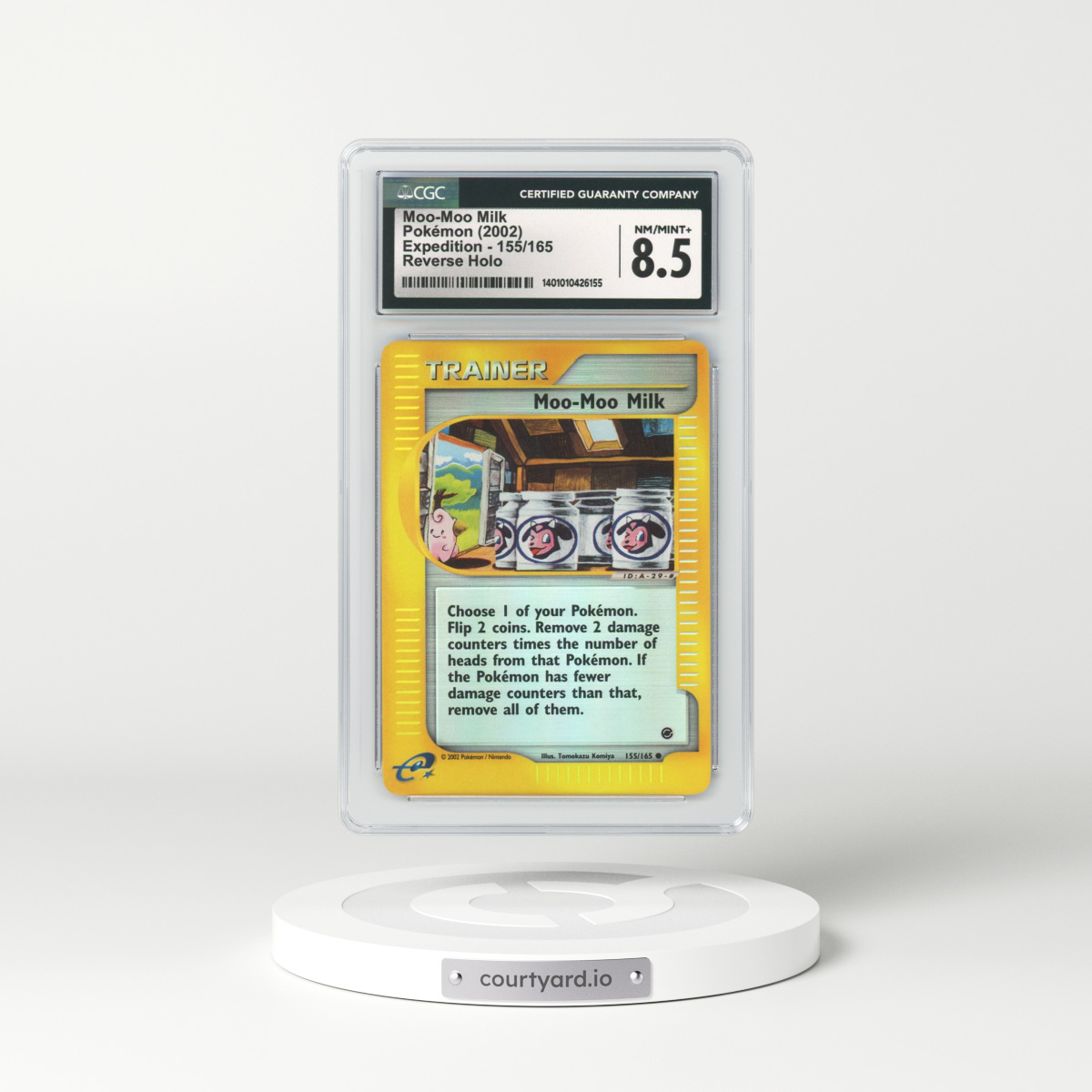 2002 Expedition #155 Moo-Moo Milk - Holo e-Card Symbol (CGC 8.5 NM-MT+)