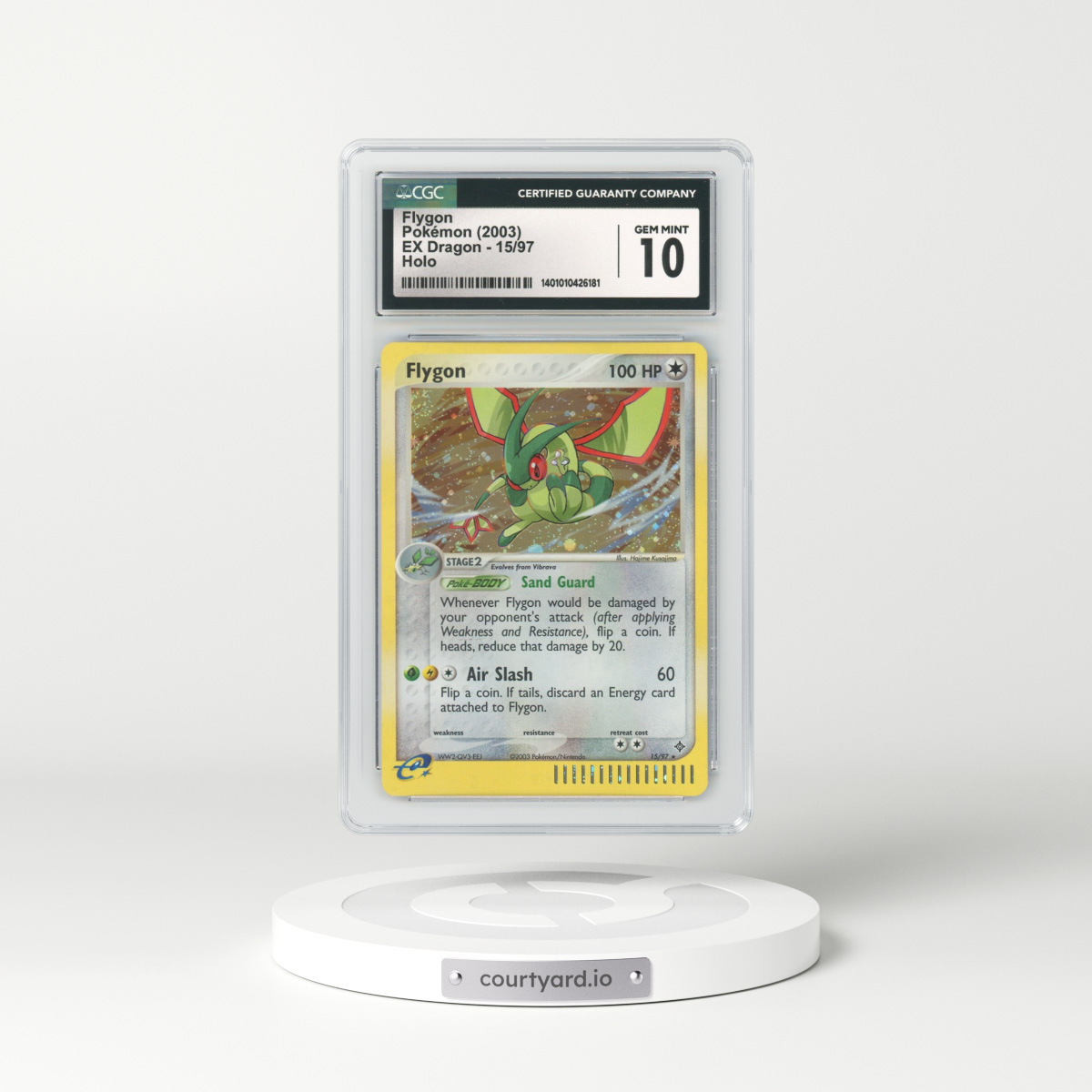 2003 EX Dragon #15 Flygon - Holo e-Card Symbol (CGC 10 GEM MINT)